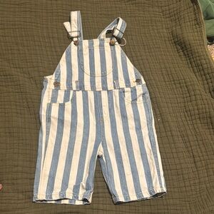 Dotty dungarees Striped Blue and White Kids Overalls 5-6 Y